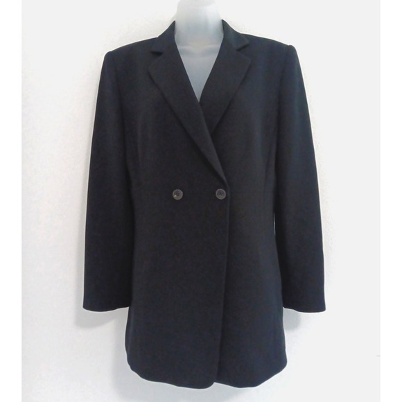 Rena Rowan Women's Blazer Black Size 10 Lined 2 Button Chic Longline Boardroom - Picture 1 of 13